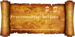 Prettenhoffer Delinke névjegykártya